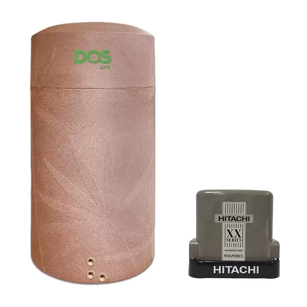 ถังเก็บน้ำ DOS รุ่น NATURA Water Pac All-in-one 700 ลิตร สีแดงแกรนิต + ปั๊ม Hitachi-1