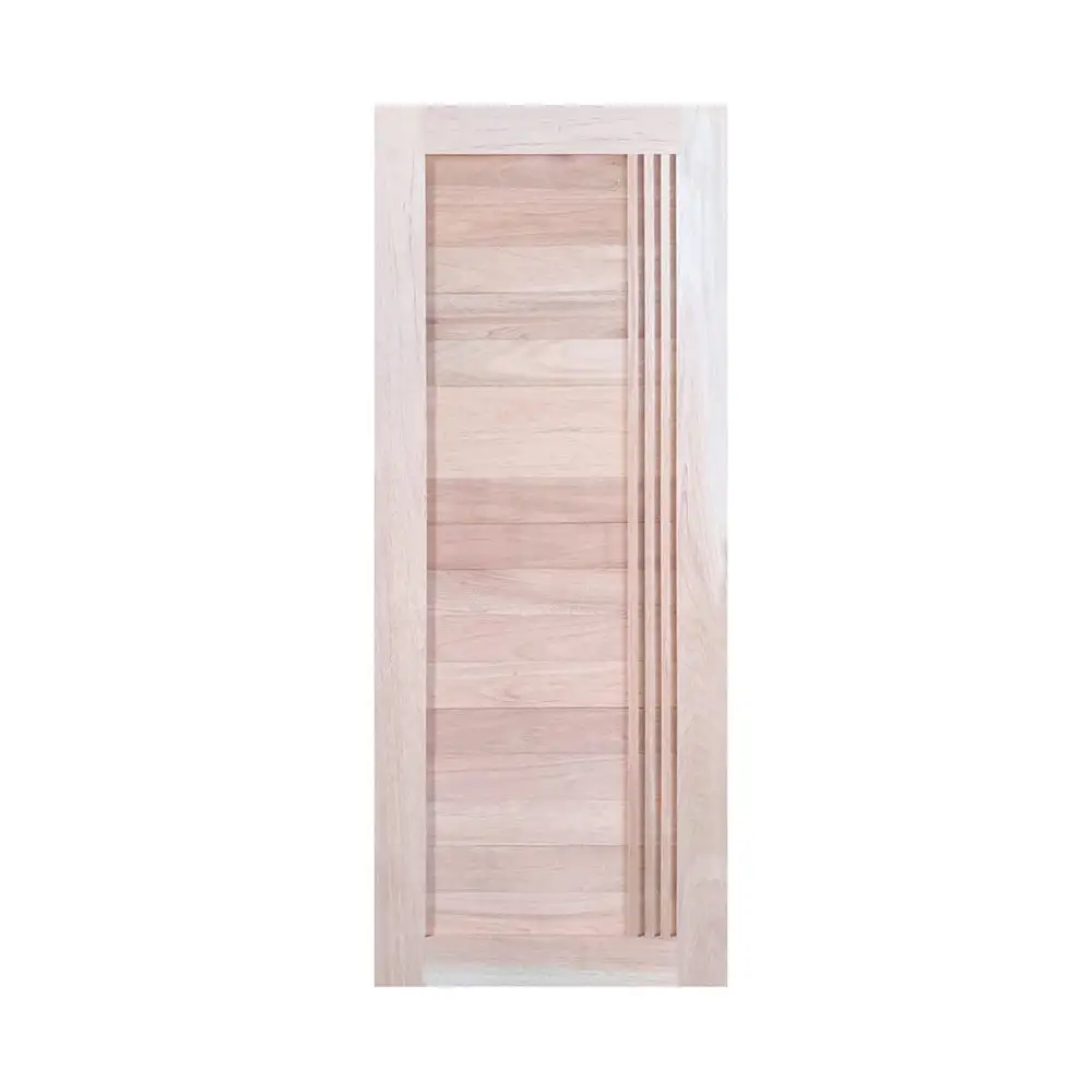 ประตูไม้เนื้อแข็ง ไม่เจาะลูกบิด N999 BALI 100x200 ซม. สีธรรมชาติ-1