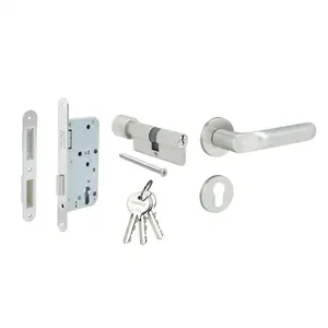 MORTISE LEVER HANDLE LOCKSET HAFELE 489.11.137 STAINLESS STEEL-1