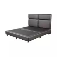 ฐาน+หัวเตียง SQUARE 6FT.D-GRAY HLS