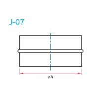 อุปกรณ์ท่อลม J-07 ข้อต่อตรง