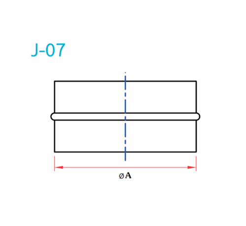 อุปกรณ์ท่อลม J-07 ข้อต่อตรง-1