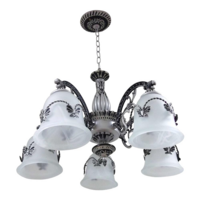 CHANDELIER SP658 INO MT/GS WH/BKGYSK5L
