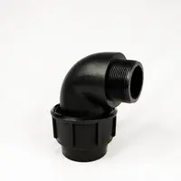 ข้องอเกลียวนอก แบบสวมอัด HDPE 32x1"