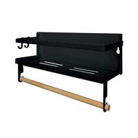 ชั้นวางของแม่เหล็กติดตู้เย็น KECH 31X11.3X16.7 ซม. ไซซ์ S สีดำ