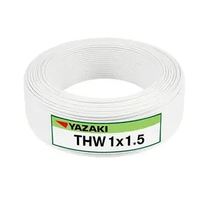 สายไฟ THW 1x1.5 ตร.มม. สีขาว YAZAKI 100 เมตร
