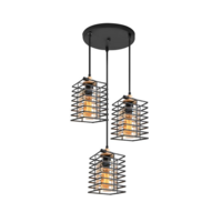 CHANDELIERCS 3025-3 NEOMT/GS BK/AMB/BR1L