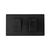 2 GANG 1 WAY SWITCH SET N BASIC BK ELEK