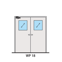ประตูเหล็ก LYNN WP18-MT (สีขาว PE-901351)