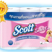 SCOTT SELECT toilet paper, pack of 6