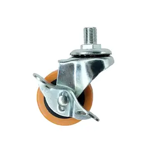 2"Caster Wheel Spiral on Orange PP Wheel-1