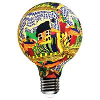 หลอดไฟ LED E27 8W วอร์มไวท์ ทรงปิงปอง HI-TEK DECO CITY