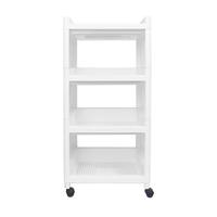 ชั้นวางของ 4 ชั้น มีล้อ STACKO IVA 29.5X36X77 ซม. สีขาว