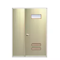 ประตูเหล็ก DoorTech บานครึ่ง ED-02 Real Zinc Light