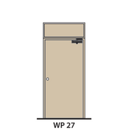ประตูเหล็ก ทนไฟ LYNN WP27-FP (สีครีม PE-702461)