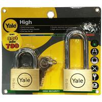 กุญแจKA YALE BD50-50LSP2 50MM BR2ตัว/ชุด
