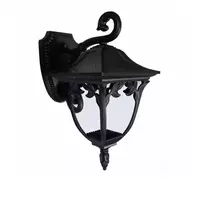 Outdoor wall lamp, aluminum, model DHW-001A, black, FOTINI