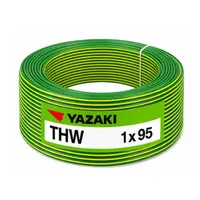 สายไฟ THW 95 ตร.มม. สีเขียวแถบเหลือง YAZAKI
