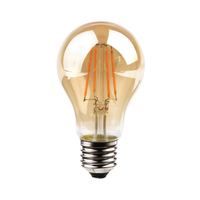 หลอดไฟ LED E27 6W วอร์มไวท์ ทรงลูกแพร์ SHINING A60 FILA AMBER