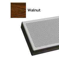Galvanized Steel Acoustic Baffle Ceiling Metalworks V-P500 Walnut