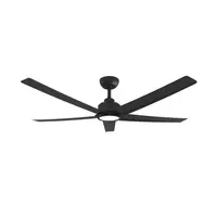 พัดลมโคมไฟ LED DC77 WIN PL/MT MD สีดำ 52"5P 18W
