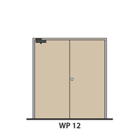ประตูเหล็ก LYNN WP12-MT (สีครีม PE-702461)