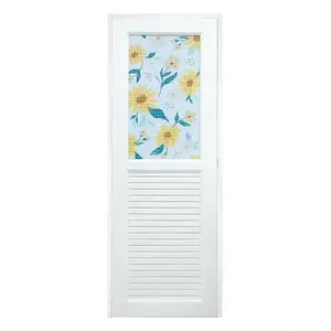 ประตูห้องน้ำ UPVC AZLE SUNFLOWER 70X200 ซม. สีขาว พร้อมวงกบ ไม่เจาะลูกบิด-1