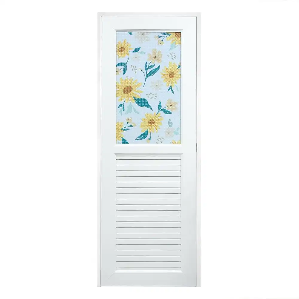 ประตูห้องน้ำ UPVC AZLE SUNFLOWER 70X200 ซม. สีขาว พร้อมวงกบ ไม่เจาะลูกบิด-1