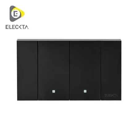 ชุดสวิตช์ทางเดียว 2ช่อง VERVE_BK ELE-1