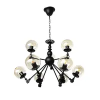 CHANDELIER MD HL-0011/9 EVL GS/MT BK 9L