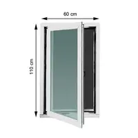 หน้าต่างบานเปิดเดี่ยว อะลูมิเนียม มุ้ง WINDOW ASIA F10 60x110 ซม. สีขาว