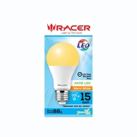 หลอดไฟ LED E27 15W วอร์มไวท์ ทรงลูกแพร์ RACER A70 KATIE