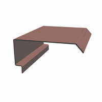 Gable Trim Metal Sheet Colorbond Girth 457 mm. Bangkok Red AZ150