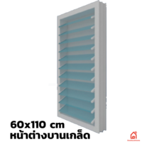 หน้าต่าง UPVC Polywood บานเกล็ด สีขาว