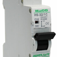 เบรกเกอร์ 32 แอมป์ MCB HACO 1 Pole 6kA รุ่น H6