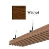 Aluminum Baffle Ceiling Metalworks Walnut Height 100 mm