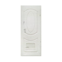 ประตู UPVC Unix ภายนอก ขาวเรียบ ช่องฟักเจาะเกล็ด UP-2C เกล็ด 1/4