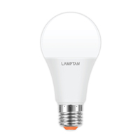 หลอดไฟ LED E27 15W วอร์มไวท์ ทรงลูกแพร์ LAMPTAN BRIGHT