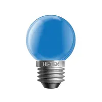 หลอดไฟ LED E27 3W สีน้ำเงิน ทรงปิงปอง HI-TEK