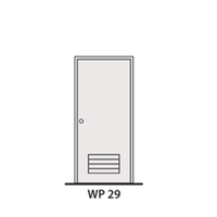 ประตูเหล็ก LYNN WP29-MT (สีขาว PE-901351)