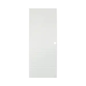 ประตูภายนอก UPVC เจาะลูกบิด MODERNWOOD MWR010 80x200 ซม. สีขาว-1