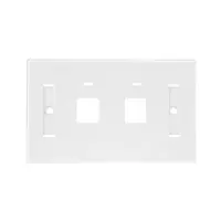 หน้ากาก RJ45 2 ช่อง มีป้ายชื่อ LINK US2002A สีขาว