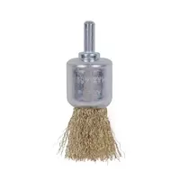 Crimped wire end brush with shank