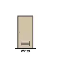 ประตูเหล็ก ทนไฟ LYNN WP29-FP (สีครีม PE-702461)