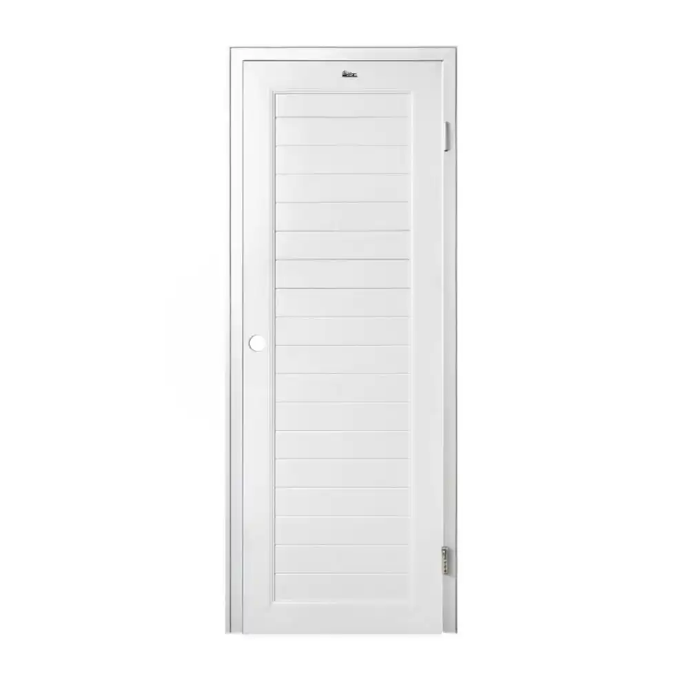 ชุดประตูห้องน้ำพร้อมวงกบ UPVC เจาะลูกบิด ASARA S931 70x200 ซม. สีขาว-1