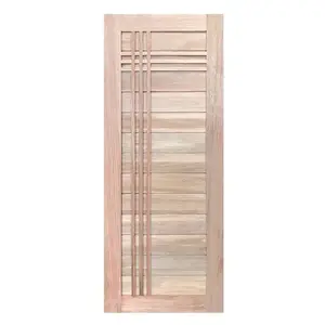 ประตูไม้เนื้อแข็ง ไม่เจาะลูกบิด N999 BALI-B 80x200 ซม. สีธรรมชาติ (1288932)