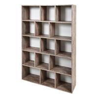 ชั้นวางของทึบ 15 ช่อง HPN-06 WALNUT