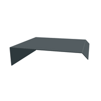 Gable Trim-Curve Type2 Metal Sheet Colorbond Girth 457 mm. Carbonic Grey AZ150