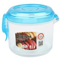 ขวดโหลอะคริลิค 0.6L กลม ฝาสปริงฟ้า