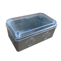 กล่องพลาสติกกันน้ำ ฝาใส 2"X4" เทา ELE